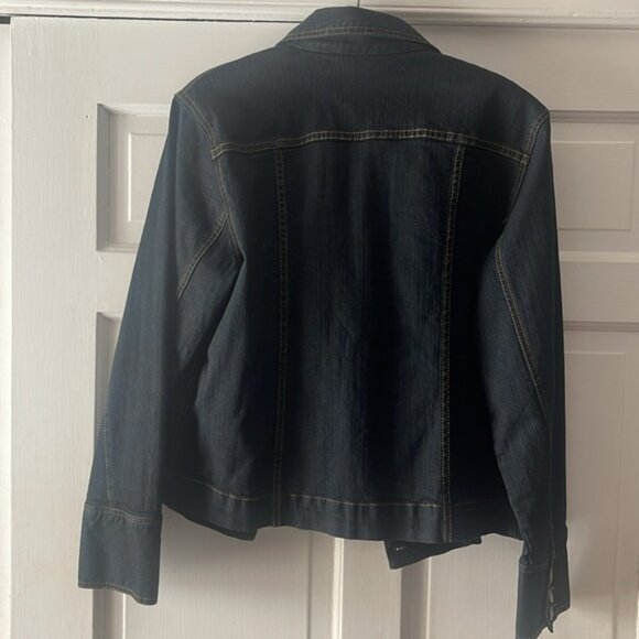Chico’s Platinum denim jean jacket - Picture 5 of 7